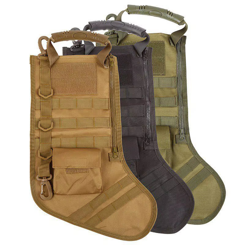 Tactical Christmas Gift Socks Outdoor Sports Pendant Fan Bag Accessories Storage Bag Christmas Stocking