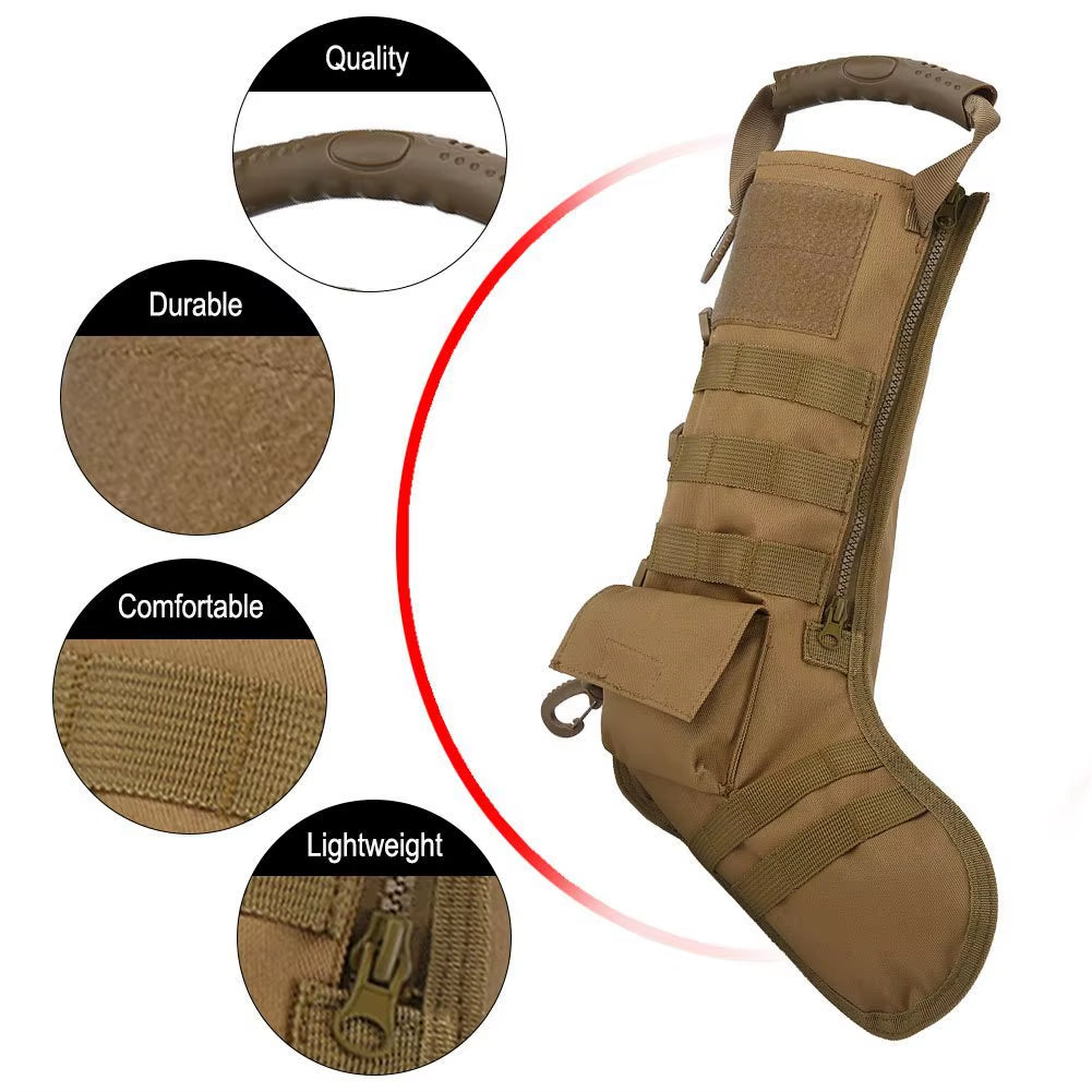 Tactical Christmas Gift Socks Outdoor Sports Pendant Fan Bag Accessories Storage Bag Christmas Stocking